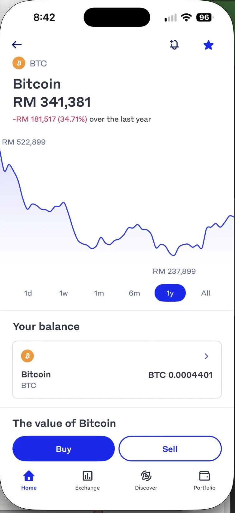 Skrin app Luno