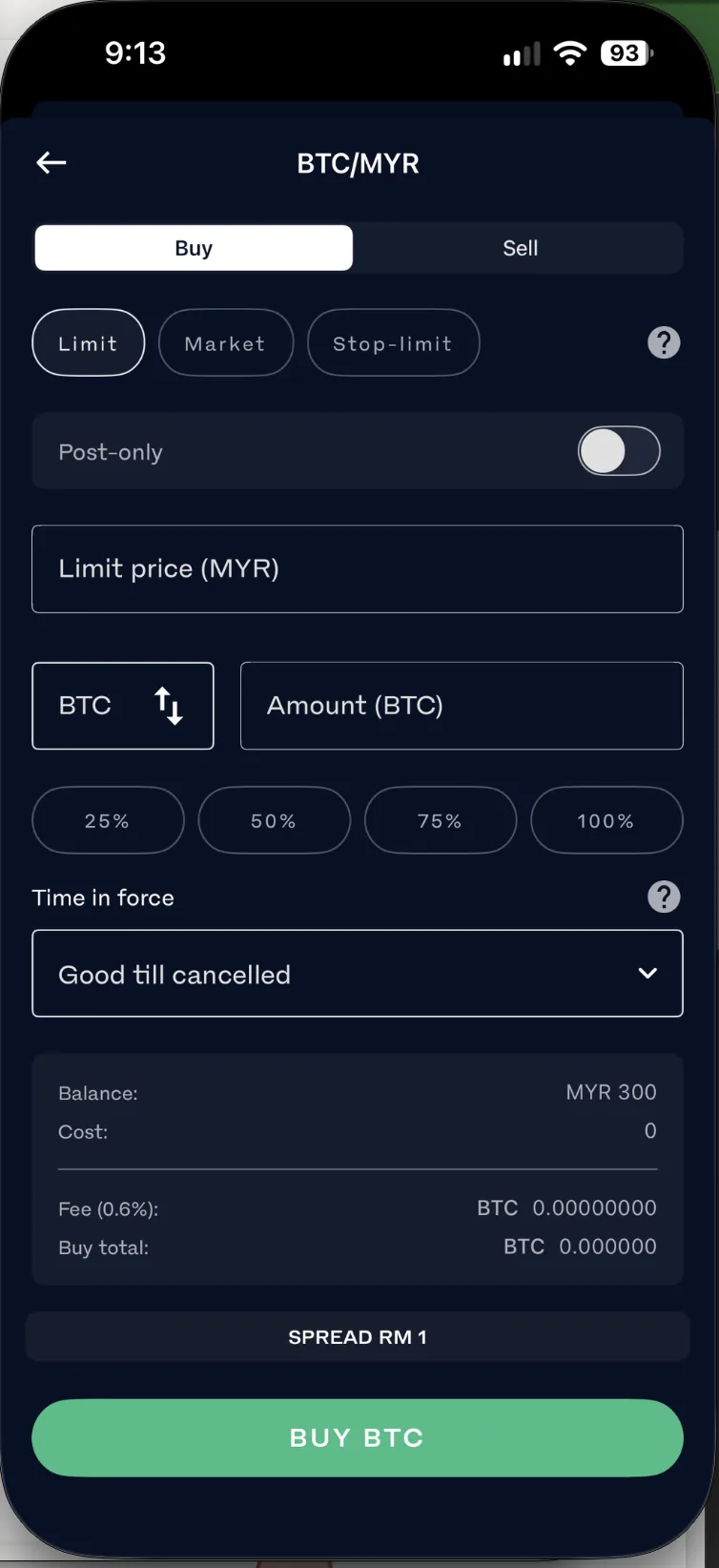 Skrin app Luno