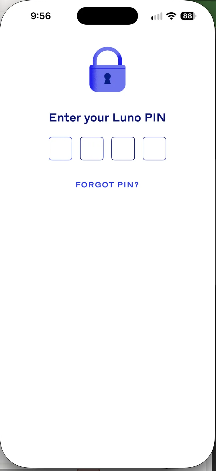 Skrin app Luno